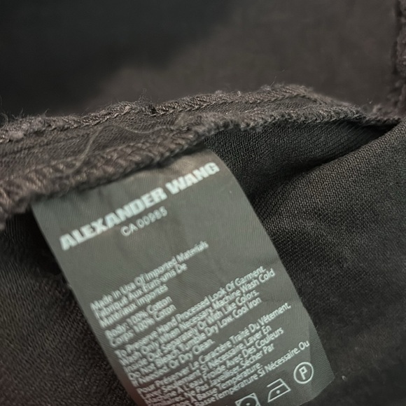 Alexander Wang Black Distressed High Rise Denim Mini Skirt size 29 - Picture 6 of 6